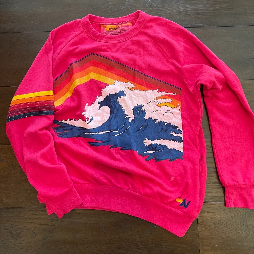 Aviator Nation Pink Crewneck
